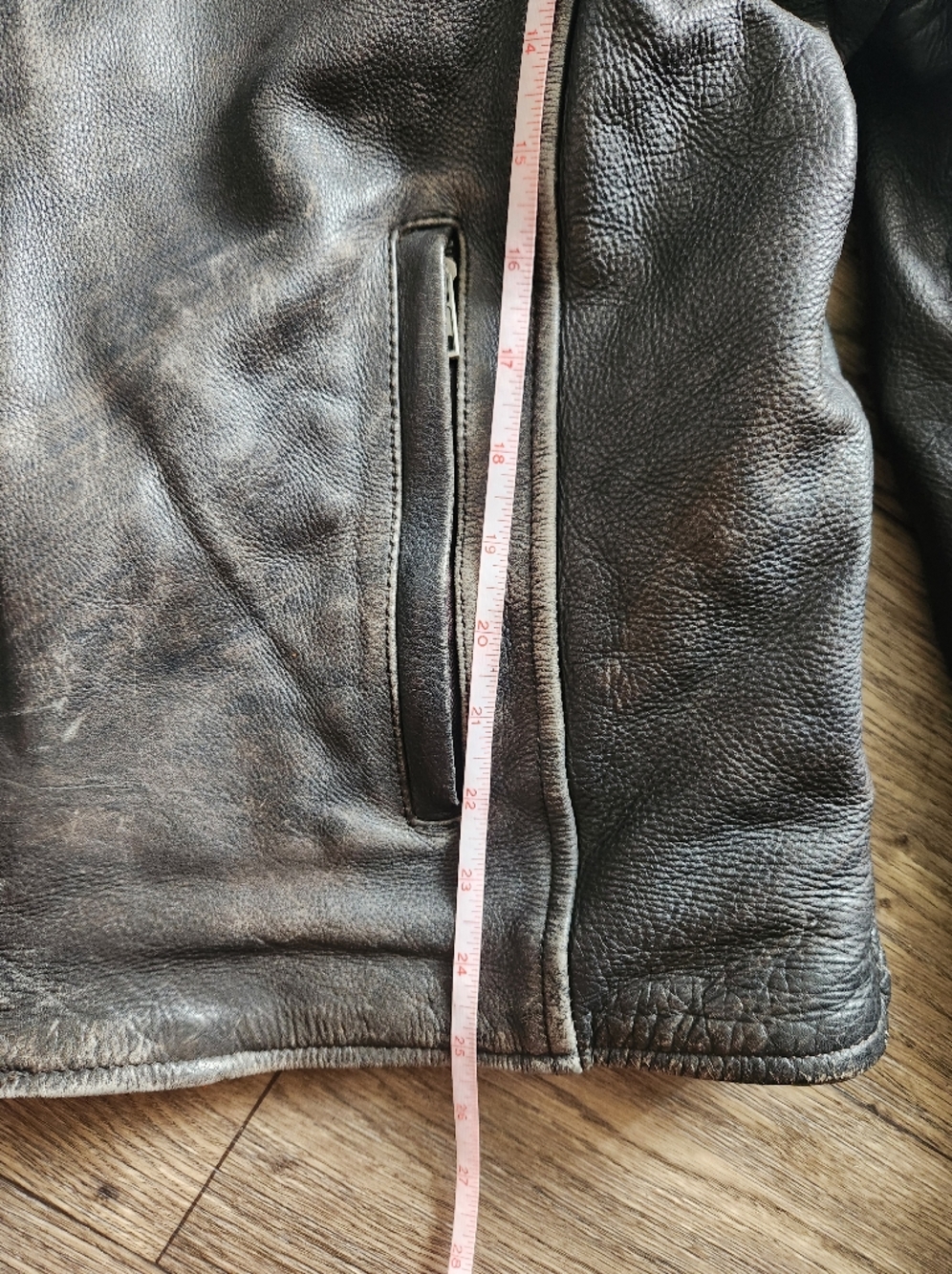 Ultimate Riders Vintage Distressed Leather Motorcycle Jacket Size XL - Picture 3 of 11